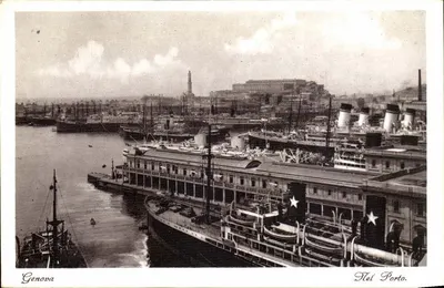 Gênova — Vista do porto — Ed. F. CAL - Gênova, n° 7698