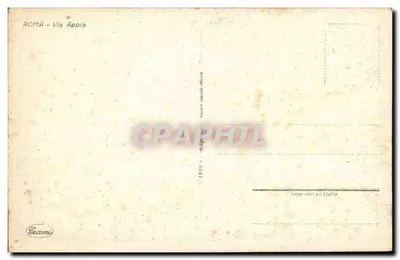 Roma - Uitzicht op de Via Appia — uitgever Cesar Castello Attuara, serie-nummer niet zichtbaar — Achterkant