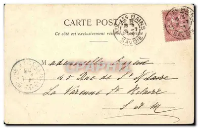 AIX-les-BAINS — A Estação Termal — Ed. E. Bernaud, Chambery - 164 — Verso
