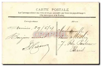 Amiens - Catedral (lado sul) — L. Caron Fot., editor Amiens - Plaques Jouglia — n°123 — Verso