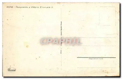 Monumento a Vittorio Emanuele II — Rzym — wydawca Cecamò, nr seryjny 1933 — Rewers