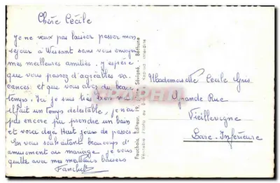 Gris-Nez - Falaises (côté sud) — wydawca Fauchois, Sévigné — Rewers