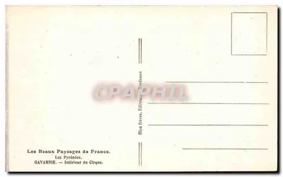 Gavarnie — Interior do Circo — Bloc frères, Editores, Gavarnie — Verso