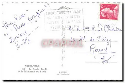 Cherbourg - A Vista Pública do Jardim e a Montanha do Roule — editor IRIS — Verso