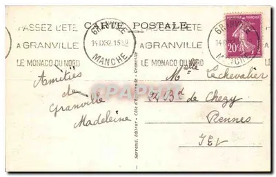 Granville — Vista geral — Serrand, editor — Verso
