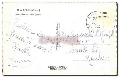 Rouen — Ogólny widok nabrzeży — Wydawnictwo GABY — Rewers