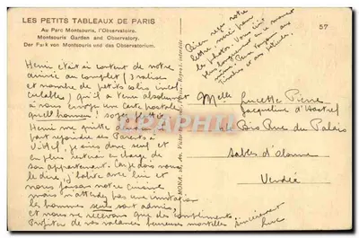 Parco Montsouris — Osservatorio — editore Mona, n°57 — Verso