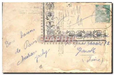 Ópera Garnier — Paris — editor RAYMON (Bruxelas) n°72 — Verso