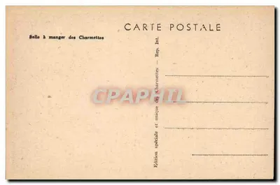 Sala de jantar das Charmettes — Edição especial e única das Charmettes — Verso