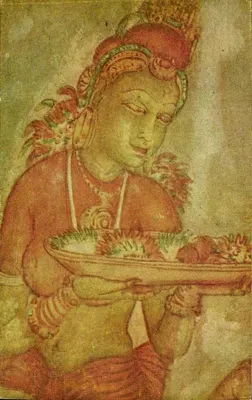古代壁画 — 1500年 — 斯里兰卡锡吉里亚 — Ceylon Pictorials