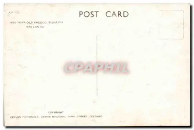 古代壁画 — 斯里兰卡锡吉里亚 — Ceylon Pictorials，科伦坡 — 背面
