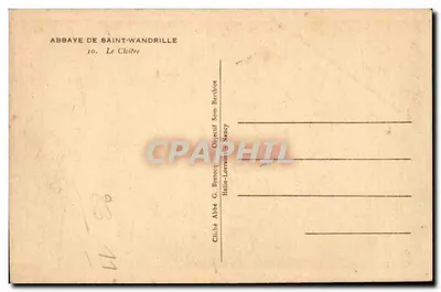 Klooster — Abp. Saint-Wandrille — Cliché G. Brenocq — Rewers