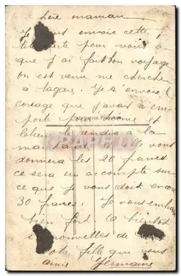 Bukiet dahlii — wydawca ER & PARIS, n° 185 — Rewers