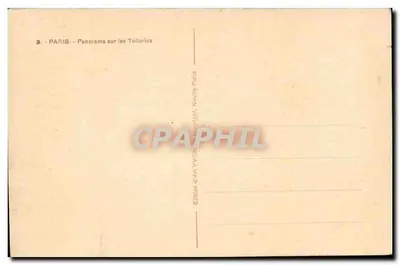 Paryż - Panorama na Tuilerie — Wydawnictwo AN YVON, Neuilly-Paris — Rewers