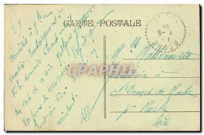 Marseille - Fontaine Cantins — widok placu z kolumną i rzeźbami — wydawca nieznany — Rewers