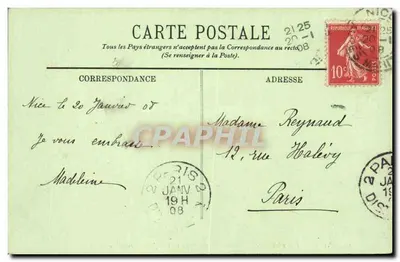Nice — Vista geral da Promenade des Anglais e da Jetée-Promenade — LL. — Verso
