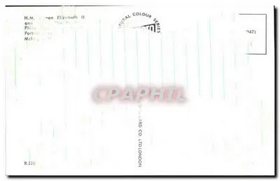 H.M. Rainha Elizabeth II e Philip, Duque de Edimburgo — Retrato — Série de Cor Natural, R.120 — Verso