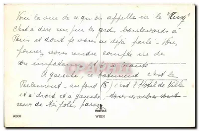 Viena. Ring do 18 de novembro — editor Portias, n° 26950 — Verso