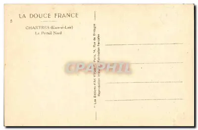 Chartres (Eure-et-Loir) — Portaal Północne — Wydawnictwo Art Yvon — Rewers