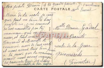 PARIS — A Praça do Châtelet — O Palácio de Justiça — Editor: Fototipia L'Auëtte, n° 311 — Verso