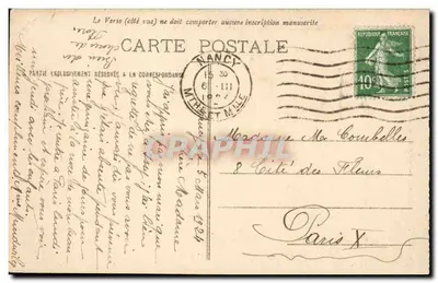 NANCY - Rue de la Constitution e Catedral — Imprimeries Réunies de Nancy, n°16 — Verso