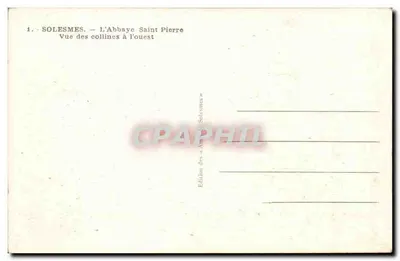 Solemes — A Abadia Saint Pierre — Visão das colinas ao oeste — Edição dos « Amis de Solemes » — Verso