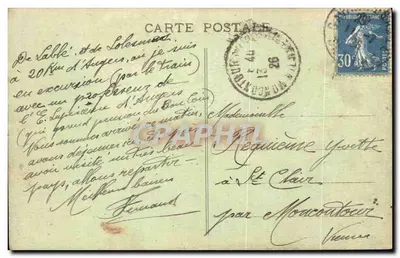 Soleilmes (Sarthe) — Algemene uitzicht op het klooster en de vallei van de Sarthe — uitgever niet geïdentificeerd — Achterkant