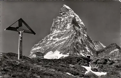 Matterhorn — vista desde Zermatt — editor A. Perren-Barberini