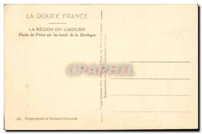 Rybałów na brzegach Dordogne — Region Limousin — Yvon 7 — Rewers