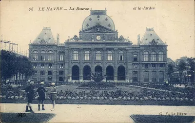 Le Havre — A Bolsa e o Jardim — G. F., Le Havre