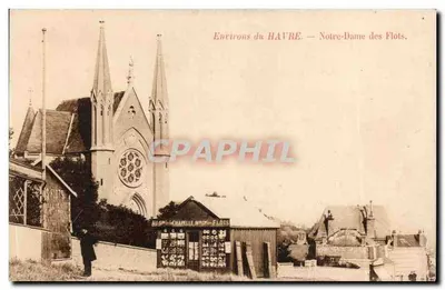 Vista dos arredores de Le Havre — Nossa Senhora dos Flots — Capela dos Flots