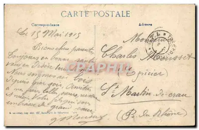 Een dorp tussen Metz en Verdun — 1914-15 — La Veyre, n° 127 — Achterkant