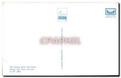 Gretna Green — warsztat kowala — stara karetka i stary młot — wydawca Dixon Production — Rewers