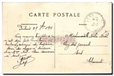 POITIERS (Vienne) — Os Velhos Muros da Cidade no Século XIV em Pont-Achard — Jules Rohuchon, fot. Poitiers, 39 — Verso