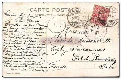 Genève — Hôtel des Postes — Phototypia Co., Neuchâtel — Verso
