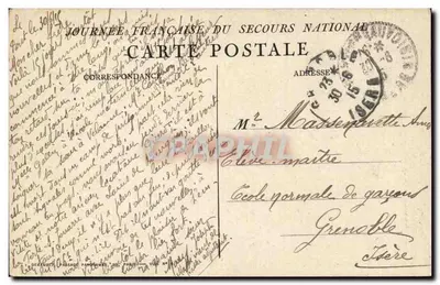 Leão e galinha — cena de luta — Surand 1918 — Verso