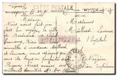 Bordeaux. — Het Publieke Tuin. — De Rivier en de Brug. — LL. — Selecta — Achterkant