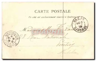 Bordeaux — Gruppo e Piazza Amedée-Larrieu — M. D., editore — Verso