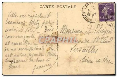 Rouen — Palácio de Justiça — 383 — Cartes La Cigogne aux Ours — Verso