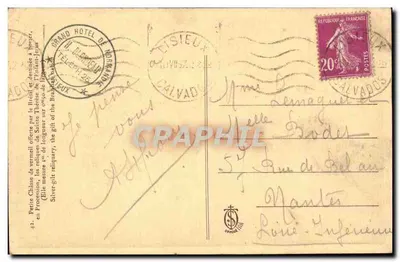 Cássia de vermelho — relíquias de Santa Têrceia — Grand Hotel de Nîmes — Verso