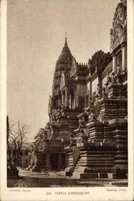 Templo de Angkor-Vat — vista arquitetônica — Auberlet, Escult. n°505