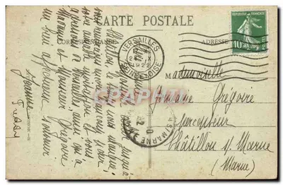 Parque de VERSAILLES - Diane Chaschereuse e a Avenida das Três Fontes — Verso