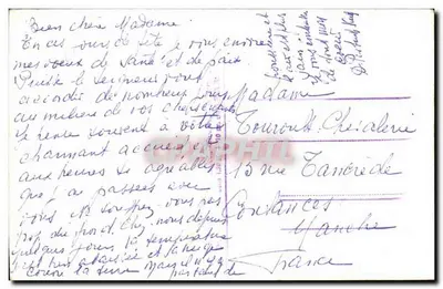 Galhos de pinheiro decorados — Natal — carta postal polonesa — Verso