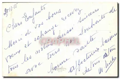 Zamieczony wioska — widok górski z kościołem — wydawca 'L'Écho de la Poste' n° 267 — Rewers