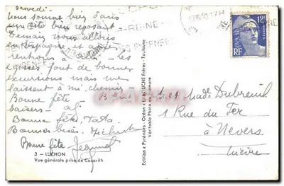 Luchon — Vista generale presa da Cazarith — Edizione L. BUCHE Frères - Toulouse — Verso
