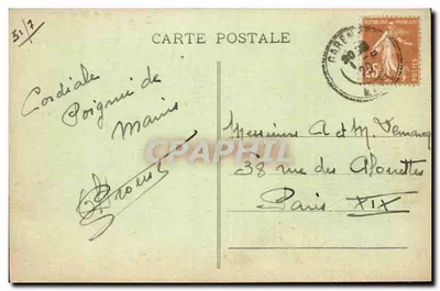 Castelo de ANET (E. et L.), século XVI — A entrada principal — G. Foucault, editor, Dreux — Verso