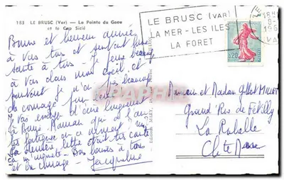 La Pointe du Gaou i Kap Sicié — LE BRUSC (Var) — Wydawnictwo Mary, n° 183 — Rewers