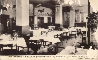 Restaurante "A La Fine Fourchette" — Paris, 13 Rue Labie e 42 Rue Brunel — editor Carnot