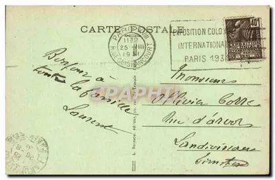 Paris — Basílica do Sagrado Coração — L. Boisson, editor, n° 115 — Verso