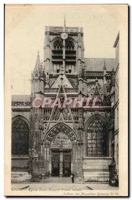 Rouen — Igreja de São Vicente (Portal lateral) — Coleção das Novas Galerias N° 55